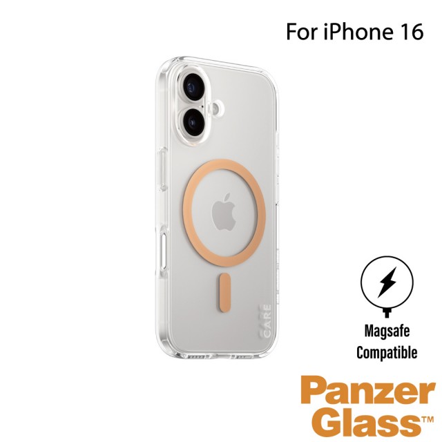 【PanzerGlass】iPhone 16 6.1吋 Flagship 磁吸透明防摔殼(透桃)