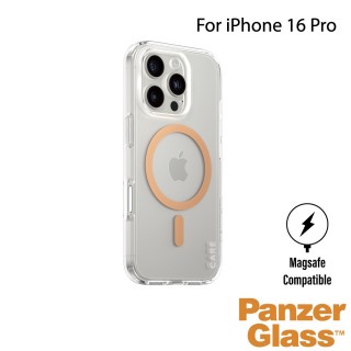 【PanzerGlass】iPhone 16 Pro 6.3吋 Flagship 磁吸透明防摔殼(透桃)