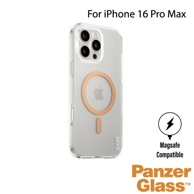 【PanzerGlass】iPhone 16 Pro Max 6.9吋 Flagship 磁吸透明防摔殼(透桃)