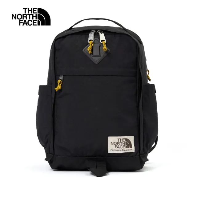 【The North Face 官方旗艦】北面男女款黑色DWR防潑水復古後背包｜52VQASX(筆電包/登山包)