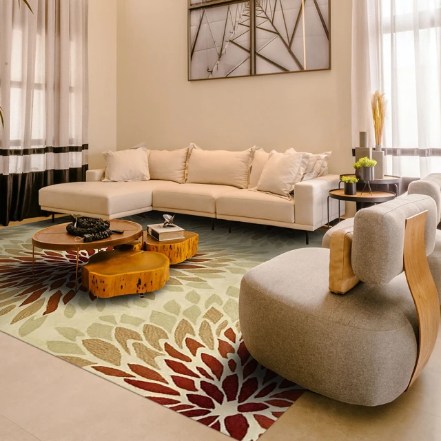 【SDL Home 山德力】自然風羊毛地毯 200x300cm 東信(橘色系)