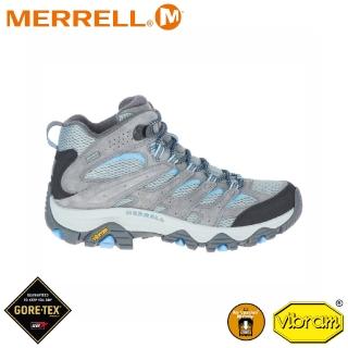 【MERRELL】女 MOAB 3 MID GORE-TEX中筒防水登山鞋《淺灰/水藍》 ML035820/越野鞋(悠遊山水+)