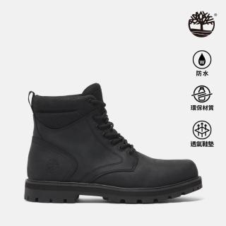 【Timberland】男款黑色防水休閒中筒靴(A69UHW02)