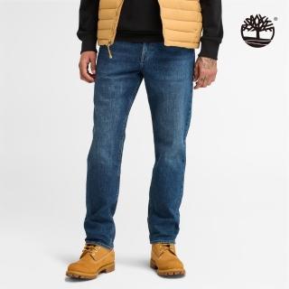 【Timberland 官方旗艦】男款靛藍色彈性合身牛仔褲(A6CQEA11)