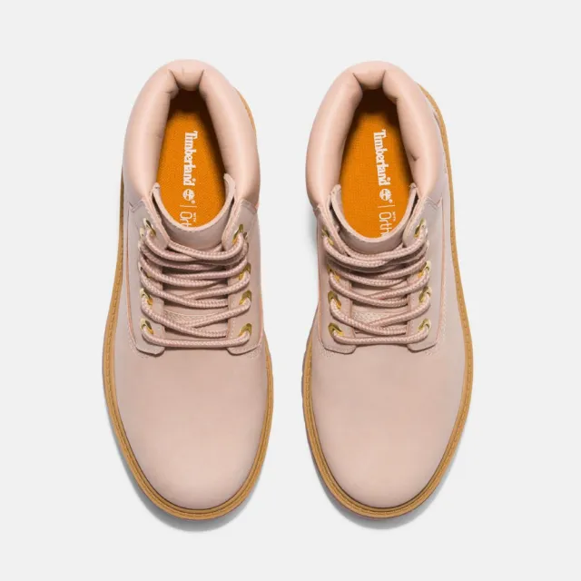 【Timberland】女款淺粉色Stone Street防水厚底6吋靴(A6AWCDR1)