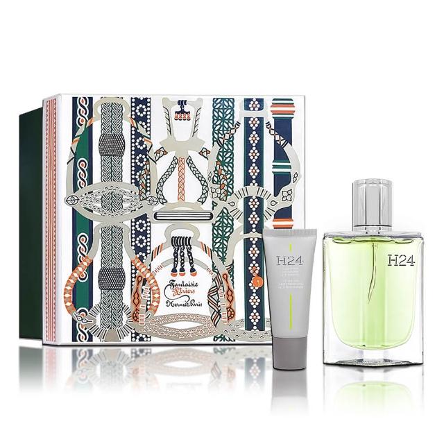 【Hermes 愛馬仕】H24淡香精 50ML香氛禮盒(淡香精50ML+活力保濕面霜20ML 平行輸入)