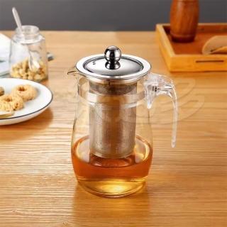 【樂適多】304不鏽鋼茶漏耐熱玻璃泡茶壺 SIN8141(茶壺 泡茶壺 玻璃壺 花茶壺)