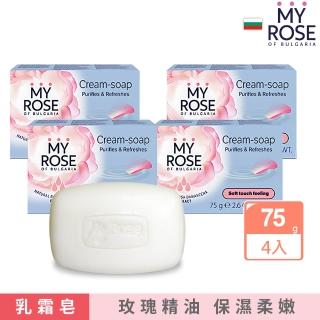 【保加利亞MY ROSE】經典玫瑰乳霜皂75gx4入組(總代理公司貨)