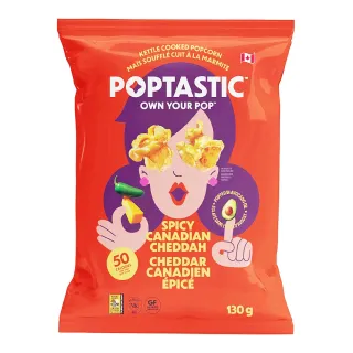 【即期品加拿大Poptastic】酪梨油墨西哥辣椒起司爆米花130G 效期:2025/03/13(洋芋片 起司條 爆米花)