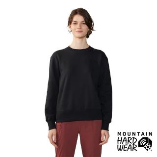 【Mountain Hardwear】MHW Logo™ Pullover Crew 舒適輕盈純棉原領長袖 女款 黑色 #2004341