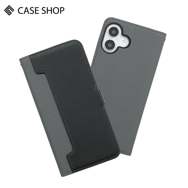 【CASE SHOP】CASE SHOP iPhone 16/16Plus 側掀站立式皮套-黑(側掀翻蓋站立設計)