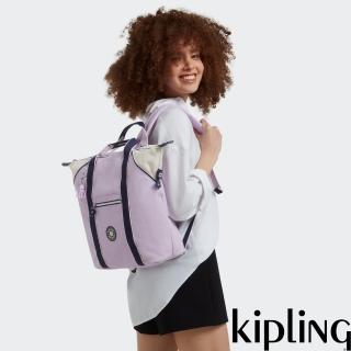 【KIPLING官方旗艦館】溫柔丁香藍紫後背托特包-ART TOTE BACKPACK