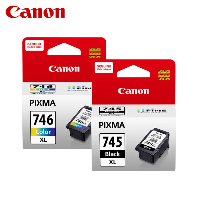 Canon 1黑1彩組★PG-745XL+CL-746XL 原廠高容量墨水匣 適用 TR4670 MG3070