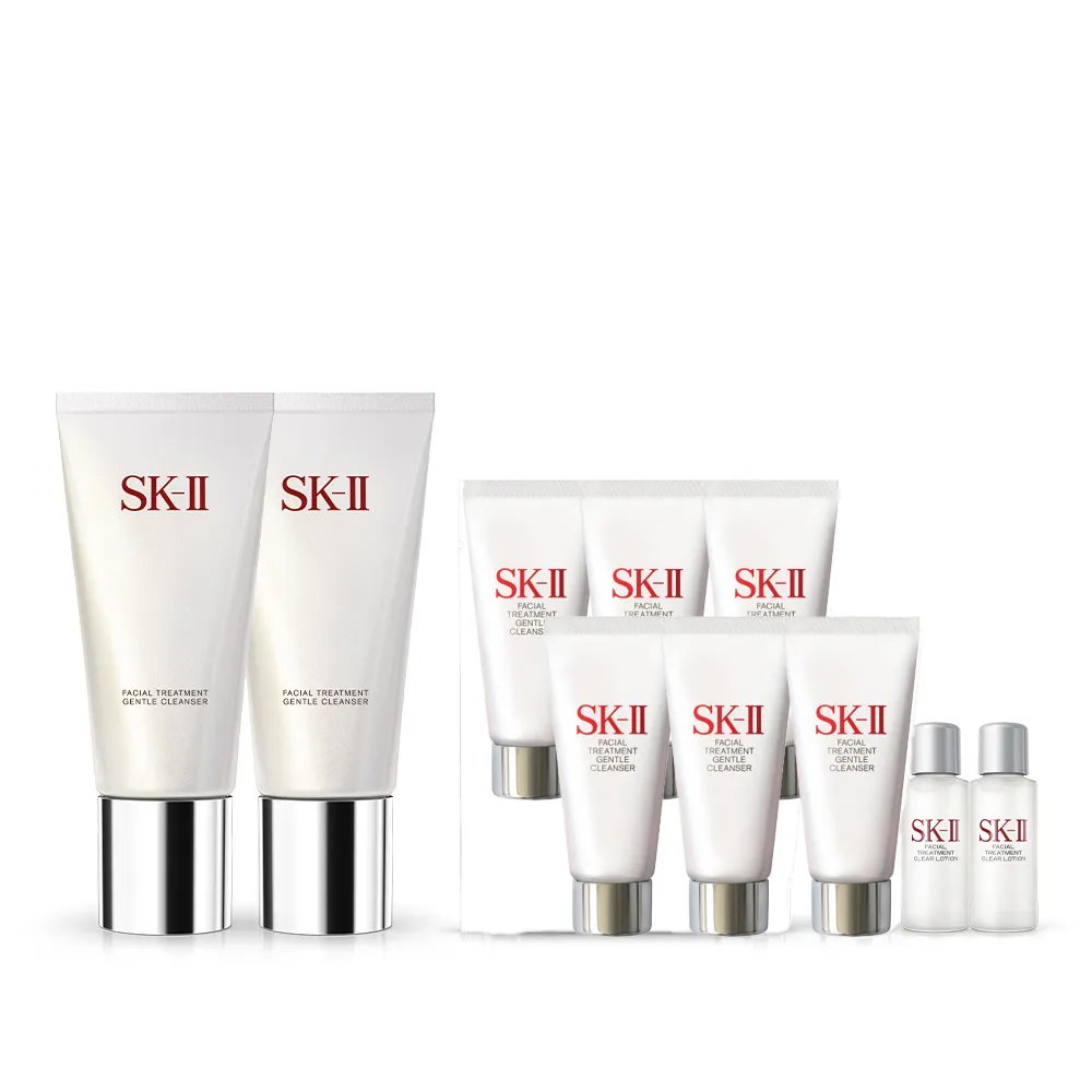 【SK-II】官方直營 全效活膚潔面乳雙入組(潔面乳120g*2/保濕去角質氨基酸洗面乳/禮盒/超品日)