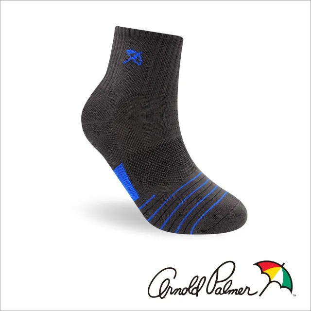 【Arnold Palmer 雨傘】8雙組彩條導流厚底運動襪(運動襪/男襪/厚襪/氣墊襪)