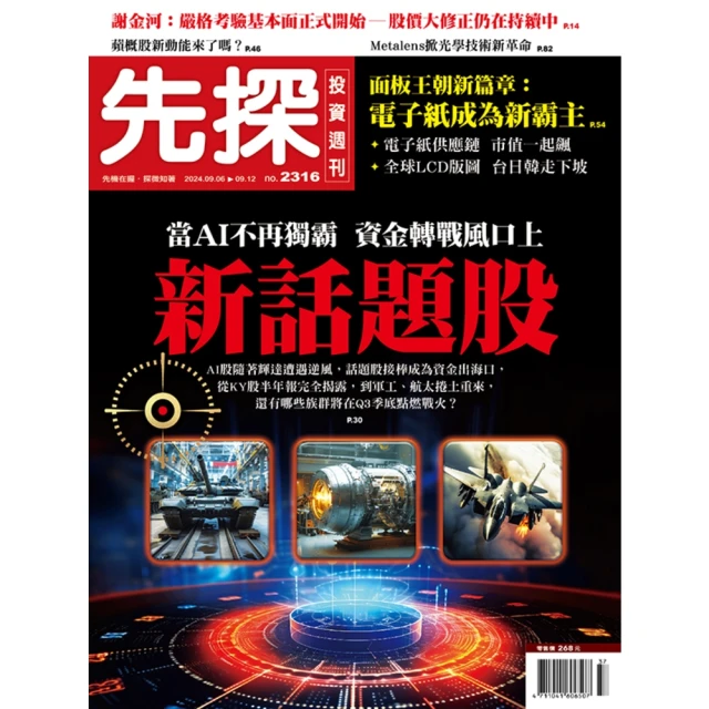 momoBOOK 【先探投資週刊2316期】當AI不再獨霸－資金轉戰風口上新話題股(電子雜誌)