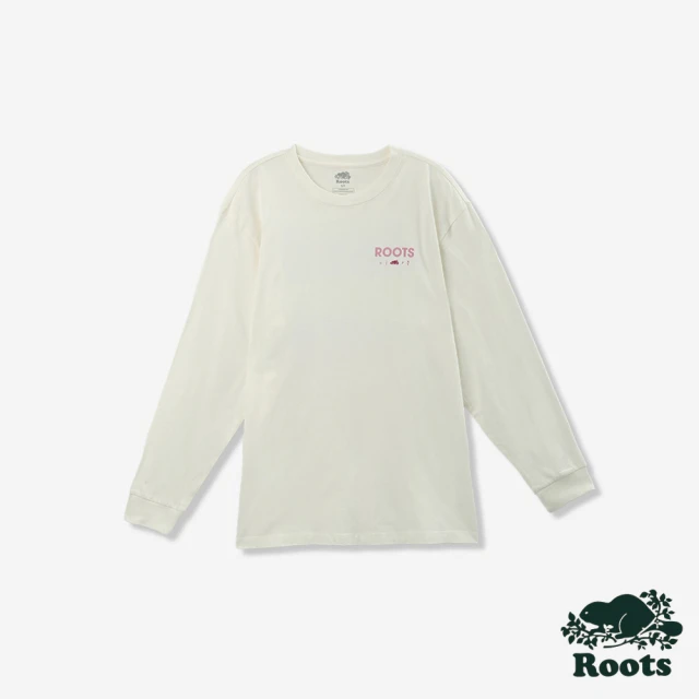 Roots Roots女裝- NATURE TECH OVERSIZED 長袖上衣(白色)