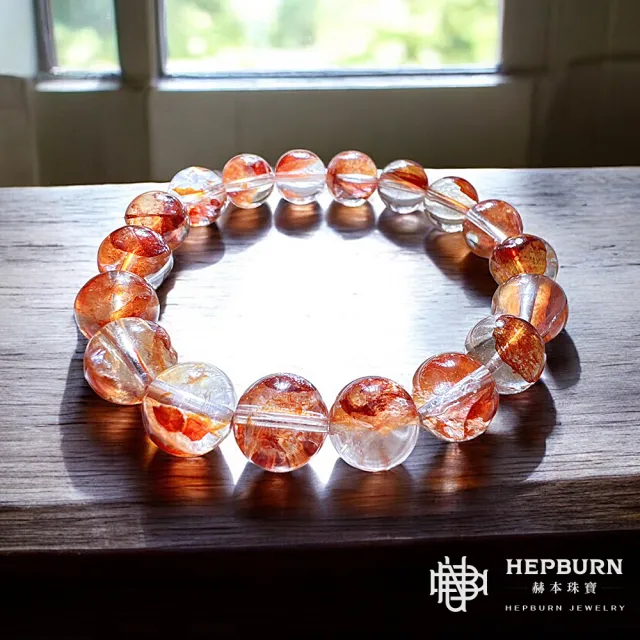 【赫本珠寶】紅錦鯉紅椒花紅膠花單圈手鍊(10mm