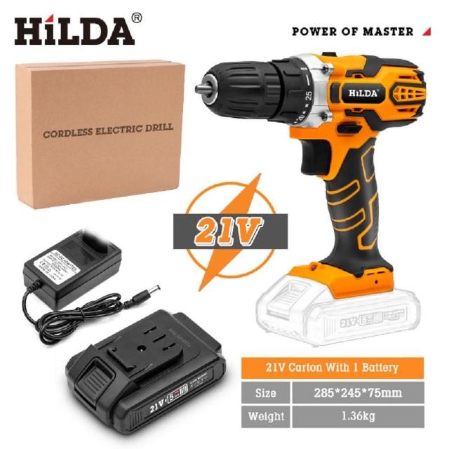 【HILDA】希爾達系列 21V 電鑽起子機 經濟紙盒裝(21V 電鑽起子機 經濟紙盒裝)