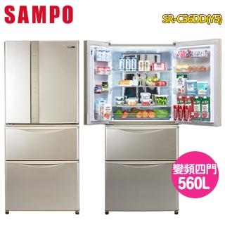 【SAMPO 聲寶】560公升一級能效變頻四門電冰箱(SR-C56DD-Y5)