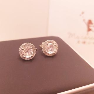 【焦糖小姐 Ms caramelo】合金 夾式 鋯石耳環(鋯石耳環)