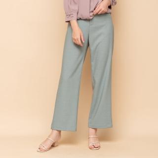 【perng yuh 芃諭名品】*森綠漫步 寬管 鬆緊腰 直筒褲(2024 AW Collection｜3C秋冬新品上市)