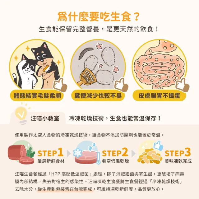 【汪喵星球】天然低敏凍乾主食餐80g(貓咪凍乾 常溫保存)