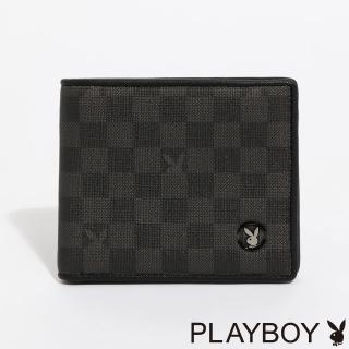 【PLAYBOY】基本短夾 Honour系列(黑色)