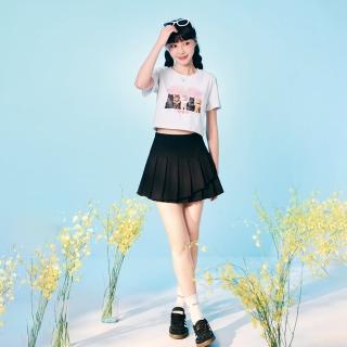 【MAJOR MADE】雙雙對對貓貓亮粉短版T(短袖上衣/短T/圖案T)