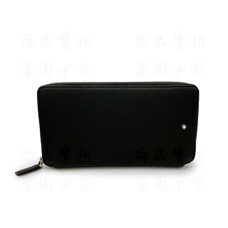 【MONTBLANC 萬寶龍】萬寶龍大師傑作（大班）粒面軟皮系列旅行拉鏈皮夾13卡式(大班系列 113304)