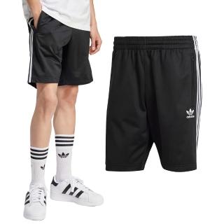 【adidas 愛迪達】FBIRD 男款 黑色 運動 休閒 拉鍊 口袋 三葉草 運動短褲 訓練 短褲 IU2368