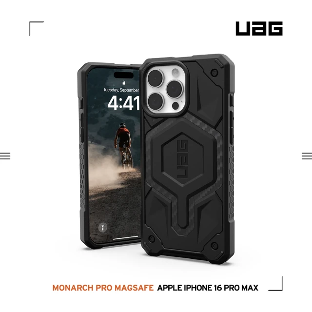 UAG iPhone 16 Pro Max 磁吸頂級版耐衝擊保護殼-碳黑(支援MagSafe無線充電)