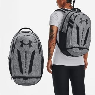 【UNDER ARMOUR】後背包 Hustle 5.0 Backpack 灰 黑 防潑水 15吋 筆電包 運動包 雙肩包 UA(1361176002)