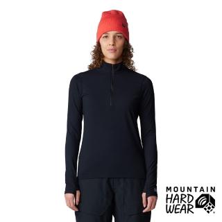 【Mountain Hardwear】MHW Butter Up Half Zip 防曬半拉鍊長袖排汗衣 女款 黑色 #2084621