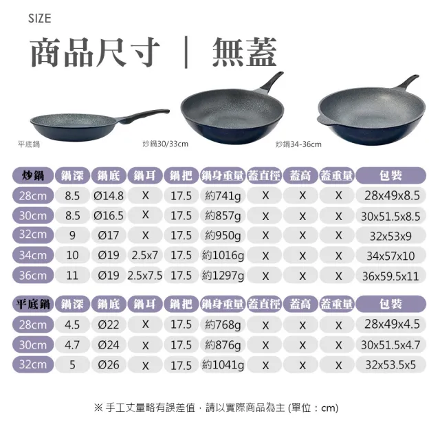 【PERFECT 理想】韓國晶鑽2代IH不沾炒鍋32cm無蓋深藍 韓國製造(可用於IH爐及各式爐具)