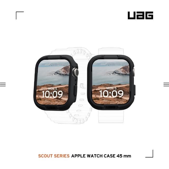 【UAG】Apple Watch 45mm 耐衝擊保護殼V2-黑(適用S7、S8、S9)