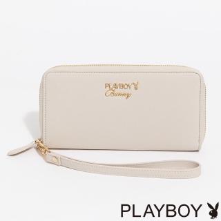 【PLAYBOY】拉鍊長夾 Miss Perfect系列(灰色)