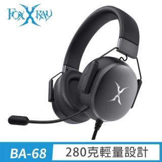 【FOXXRAY 狐鐳】泰坦低音記憶棉電競耳機麥克風-贈一轉二3.5mm音源線(FXR-BA-68)