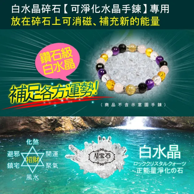 【開運億姊】開運舒俱徠石鈦晶晶鑽圓珠手鍊手環-能量招財旺事業貴人旺九紫離火運(贈白水晶)