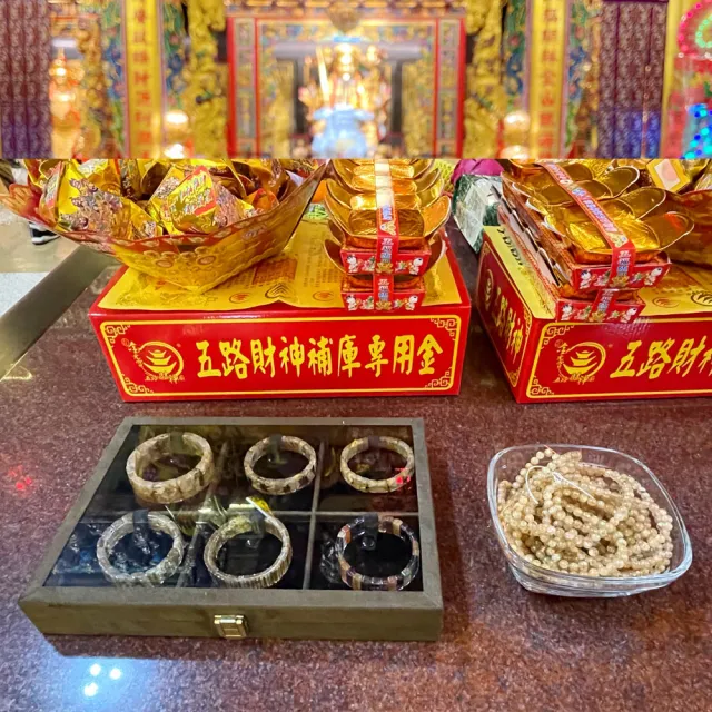 【開運億姊】開運貔貅鈦晶金箔圓珠手鍊手環-能量招財旺事業貴人旺九紫離火運(贈白水晶)