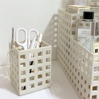 【GINII 基尼家居】LECO積木系列筆筒收納籃 收納盒 桌上置物盒 L8.3xW8.3xH11.3cm 臺灣製 1入 G040405