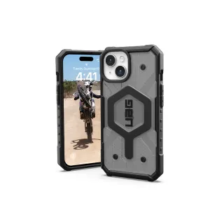 【UAG】iPhone 15 磁吸式耐衝擊保護殼-透黑(吊繩殼 支援MagSafe功能)
