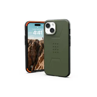 【UAG】iPhone 15 磁吸式耐衝擊簡約保護殼-綠(吊繩殼 支援MagSafe功能)