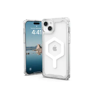 【UAG】iPhone 15 Plus 磁吸式耐衝擊保護殼-極透明(吊繩殼 有效抵擋UV紫外線 支援MagSafe功能)
