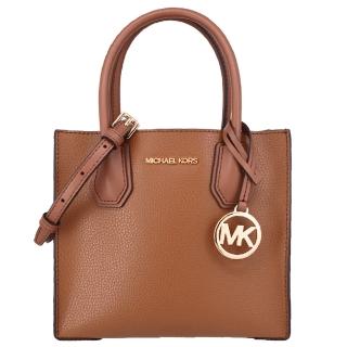 【Michael Kors】MERCER系列 金字LOGO 手提/肩背/斜背 手提包 斜背包(金棕色)