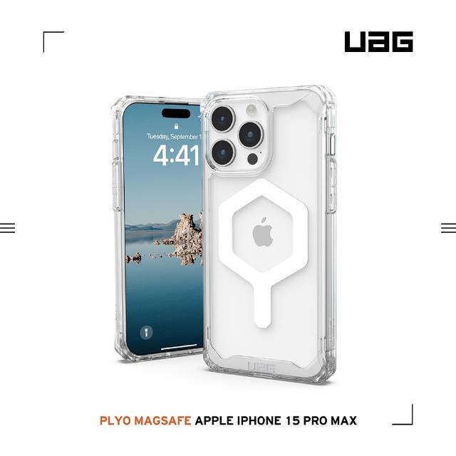 【UAG】iPhone 15 Pro Max 磁吸式耐衝擊保護殼-極透明(吊繩殼 有效抵擋UV紫外線 支援MagSafe功能)