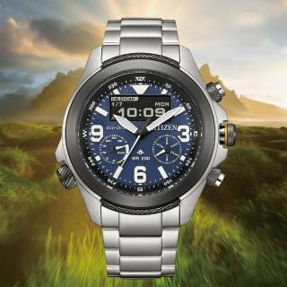 【CITIZEN 星辰】Promaster 限量光動能液晶顯示手錶 母親節 禮物 男錶(JV1006-51L)