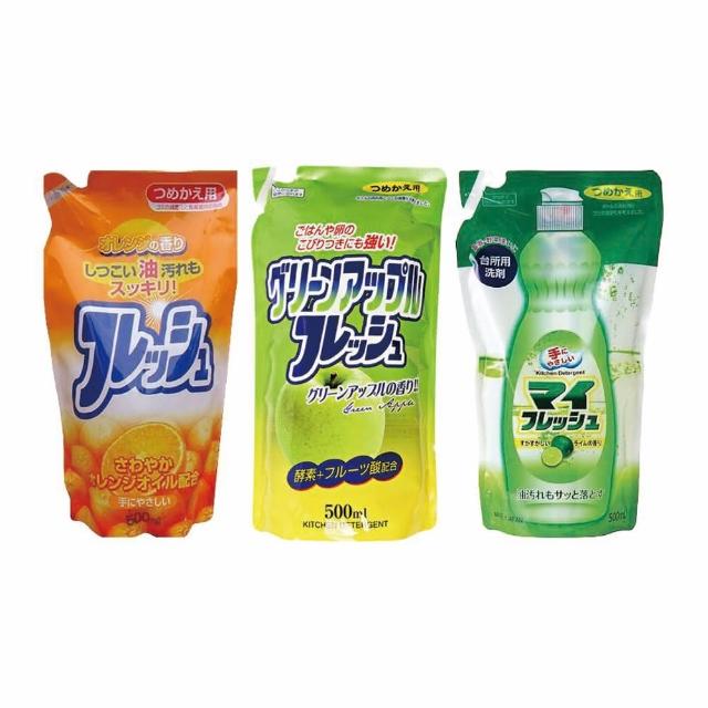 【日本 火箭石鹼】洗碗精補充包 500ml(平輸商品)