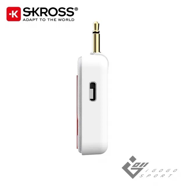 【瑞士Skross】飛機用無線藍牙音訊接收發射器(飛機 藍牙 轉接器 音源 發射器 接收 傳輸)