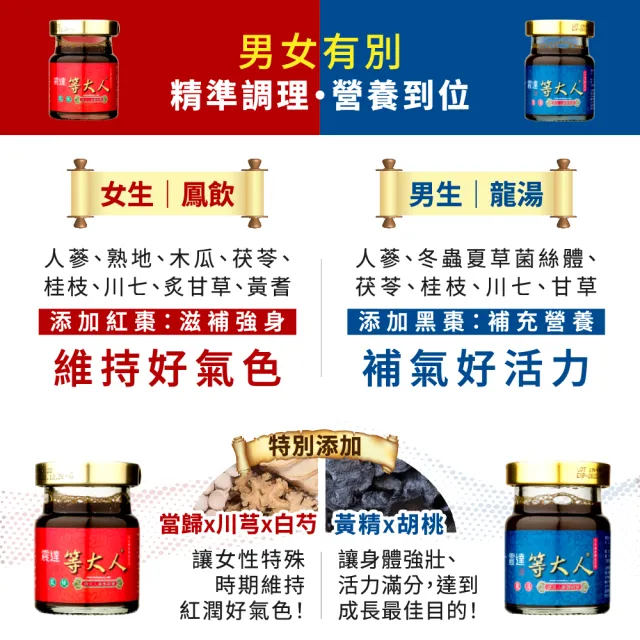 【JENDAE 震達】等大人鳳湯飲品 3盒組(4入/盒、共12入、成長關鍵、精準調理、溫順滋補)